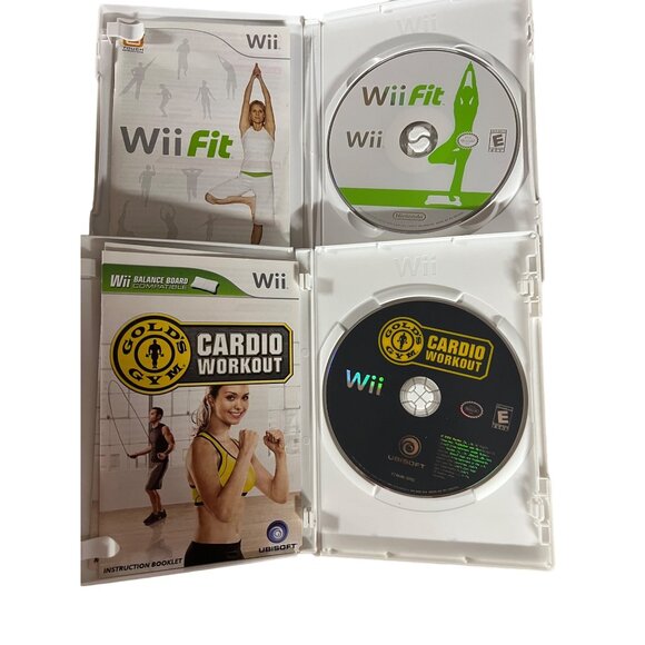 Wii FIT Wii GOLDS GYM CARDIO WORKOUT Lot of 2 Wii Games works with Wii Fit Board - Picture 2 of 3